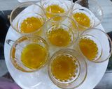 A picture of step 2 of Fruits creamy with pineapple jelly and black currant sauce.