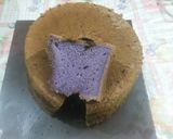 Foto langkah ke 7 dari resep Chiffon Taro Belang Cokelat.