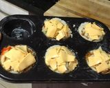 A picture of step 4 of Egg Pizza Cups.