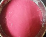 A picture of step 1 of Red velvet cake with cheese cream frosting.