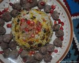 A picture of step 11 of Persian Pomegranate Rice with Pistachio and Raisins.