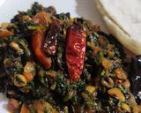 A picture of step 4 of "Bihari Palak Saag".