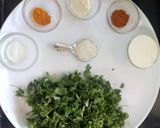A picture of step 2 of Methi Malai Paneer.