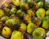 A picture of step 2 of Candied Bacon Brussel Sprouts.