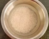 A picture of step 1 of Chaler Payesh / Bengali Kheer.