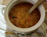 A picture of step 6 of Schezwan soup.