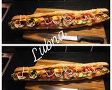 A picture of step 3 of Subway style sandwich:.