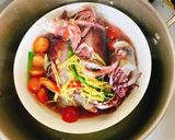 Hình bước làm 4 của món Mực hấp nhồi thịt 🦑