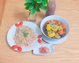 Hình bước làm 5 của món Cơm rang sắc màu (colorful fried rice)