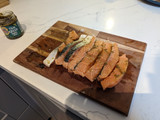Green thai salmon and asparagus tray bake