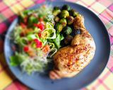 Sült csirkecomb karamellizált kelbimbóval recept fázis 3 fotója