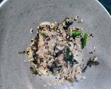 A picture of step 3 of Rava/ Semolina Upma with Winter Veggie and Chutney.