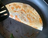 A picture of step 2 of Spinach, Tomato & Feta Quesadillas.
