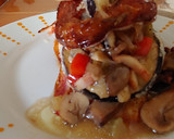 Foto del paso 15 de la receta: Pollo amb berenjena, bacon y patata panadera