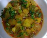Sweet potato bottlegourd peas and capsicum sabji recipe step 5 photo