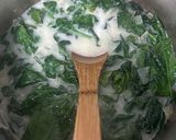 Foto del paso 2 de la receta: 506. Sopa de espinacas y almendras con gambas, manzana y huevos de codorniz (entrante)