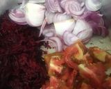 A picture of step 1 of Beetroot kurma.