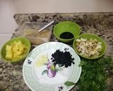 A picture of step 1 of Pineapple fried rice.