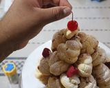 Foto del paso 13 de la receta: Croquembouche (masa choux y crema pastelera)