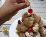 Foto del paso 13 de la receta: Croquembouche (masa choux y crema pastelera)