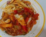 Foto del paso 6 de la receta: Migas de Bacalao con Pisto Mediterrani