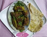 A picture of step 6 of Bharwa parwal ki sabji with besan.
