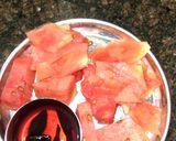 A picture of step 1 of WaterMelon and Kokum shot.