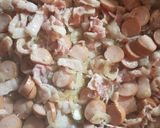 Baconos sajtos nokedli recept fázis 2 fotója