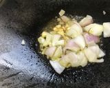 A picture of step 4 of Aloo Baingan.