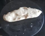 A picture of step 2 of CHAUSELA chawal ke atte ki puri.