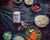 A picture of step 1 of Soft Tofu Cubes Vegetable Thukpa.