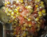 A picture of step 4 of Corn Bhel.