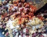 A picture of step 3 of Kidney beans soya cheese wrap.