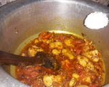 A picture of step 5 of Chicken daal.