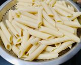 A picture of step 2 of Penne pasta with vegetables.
