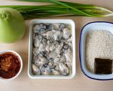 韓式牡蠣炊飯的食譜步驟1照片