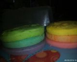 Foto langkah ke 6 dari resep Rainbow cake simple (steam).