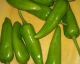 Stuffed green chilli pickle recipe step 1 photo