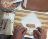 A picture of step 3 of Cheat Day Crispy pork spring rolls.