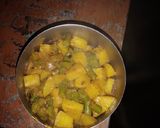 A picture of step 7 of French beans aloo vegetable.