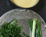 A picture of step 2 of Green onion moong dal chilla.