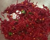A picture of step 1 of Beetroot Poriyal.