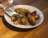 A picture of step 4 of Leek & Puy Lentil Gratin with Feta Topping.