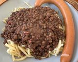 Linsen mit Spätzle und Würstla Rezeptschritt 4 Foto