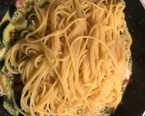 Cukkinis spagetti bacon-nel recept fázis 6 fotója