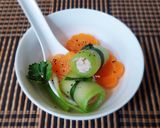 Hình bước làm 5 của món Canh BÍ ĐAO cuộn tôm thịt