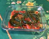 Une image de l'étape 8 de Piments verts doux aux tomates et oignon de roscoff.