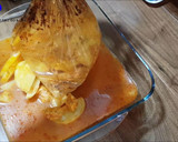 Foto del paso 6 de la receta: Pollo con patatas en salsa al horno
