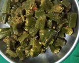 A picture of step 3 of Bhindi.