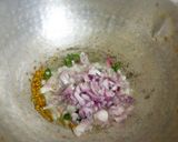 A picture of step 4 of Raw banana masala.
